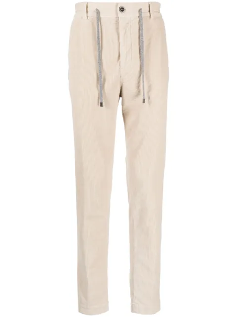 Peserico pantalones de pana con cordones en la pretina