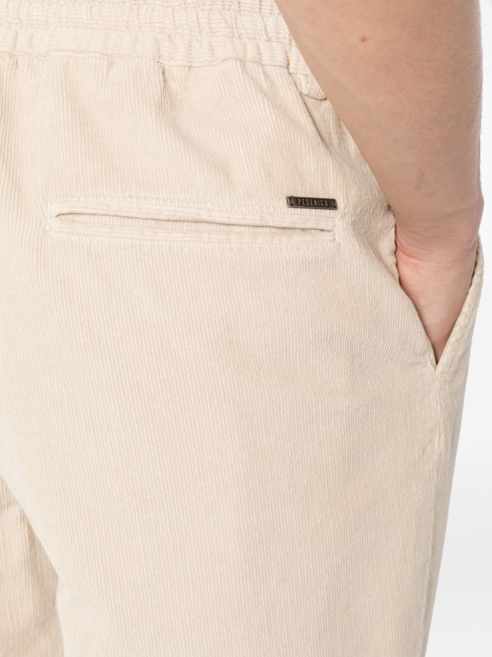 Shop Peserico Drawstring-waist Corduroy Trousers In Neutrals
