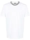 Peserico contrasting-collar cotton T-shirt - White