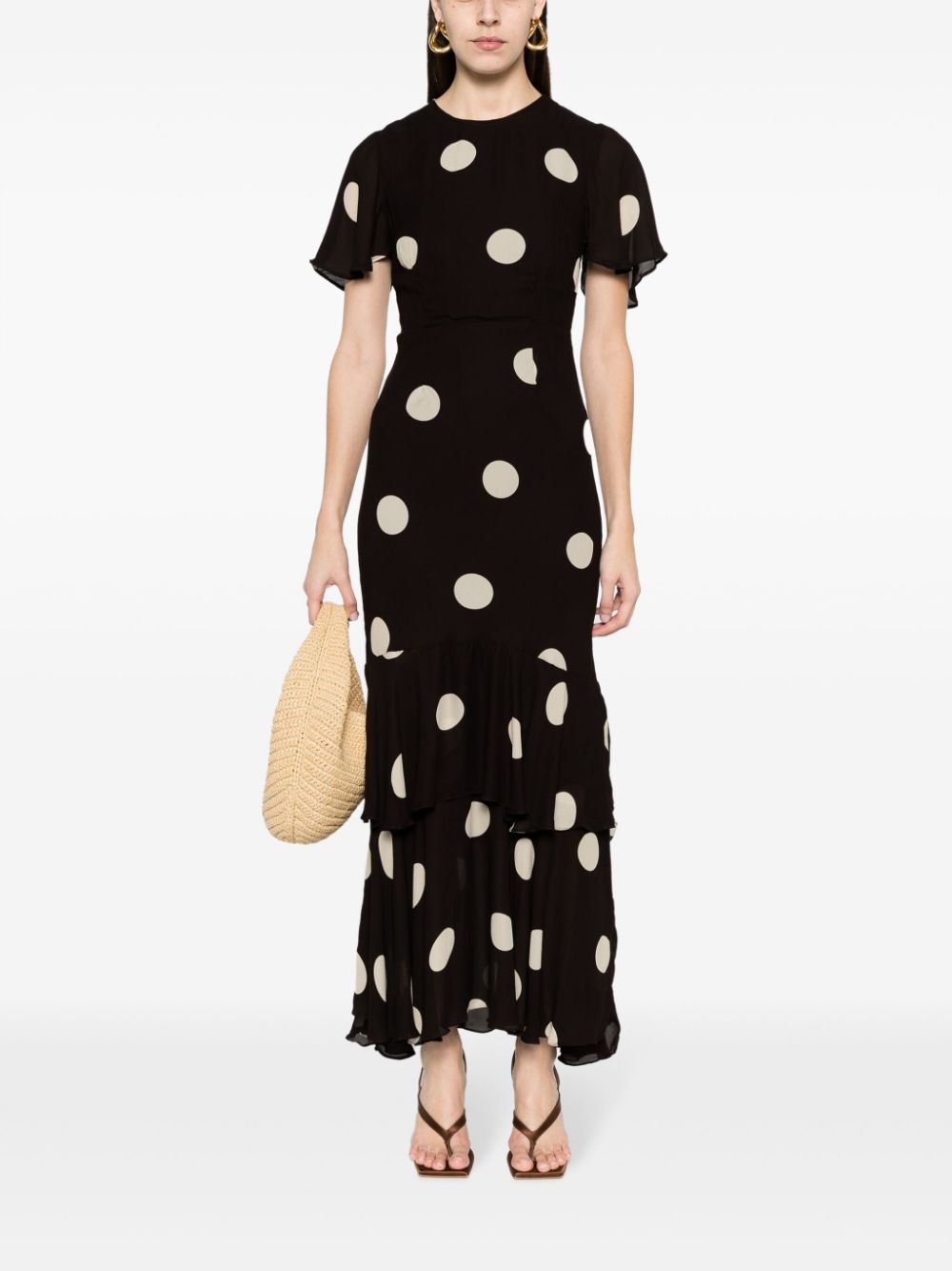 Lucky Brand Women's Polka Dot Maxi Dress