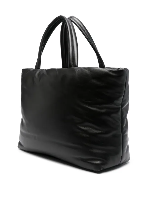 Saint Laurent logo-debossed Leather Tote Bag | Black | FARFETCH