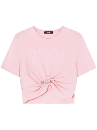 Tシャツ・カットソー Versace Safety Pin Curled Top Versace - Safety Pin T-shirt | HBX - Globally Curated