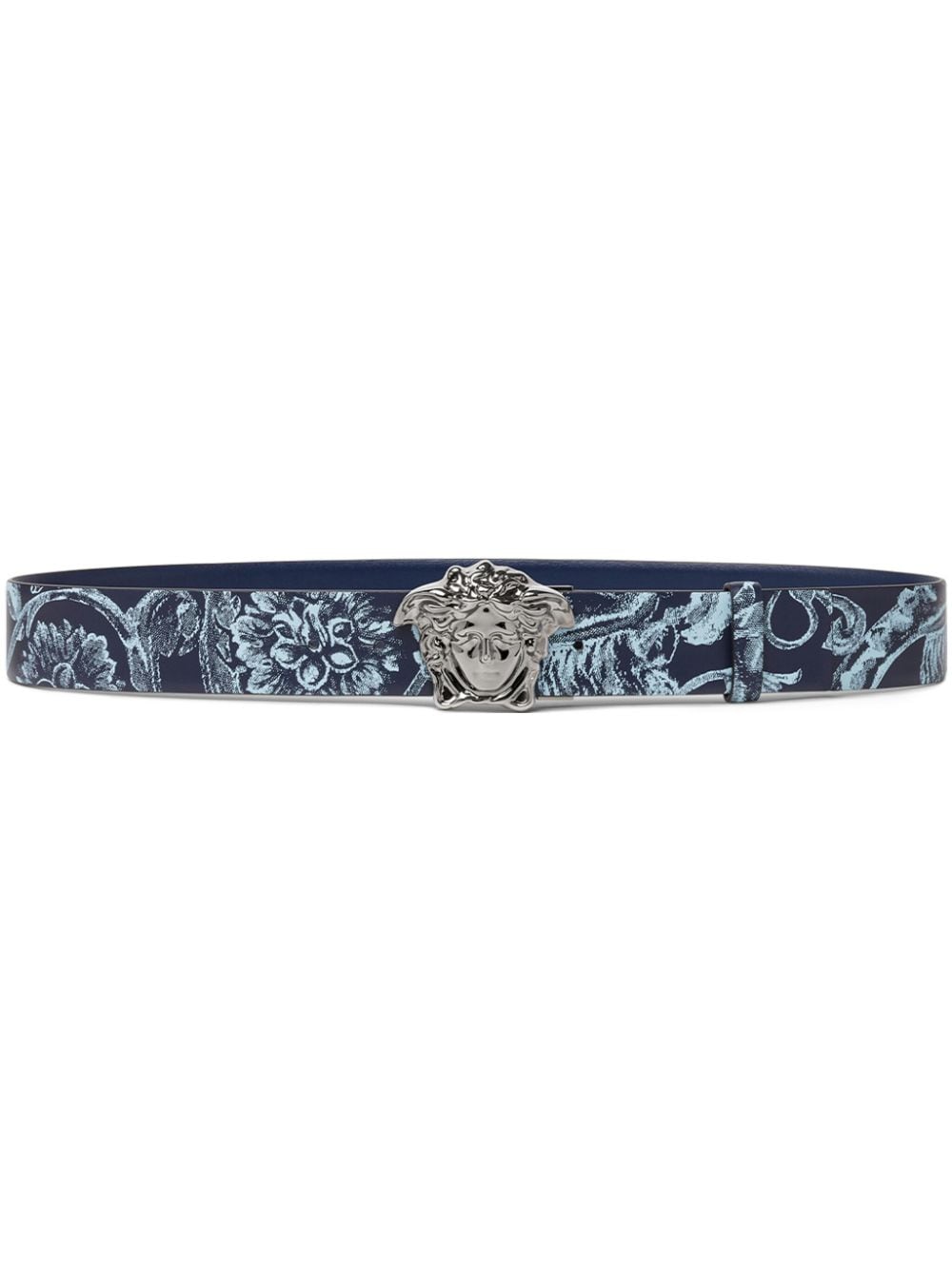 Versace Riem met La Medusa barokprint Blauw