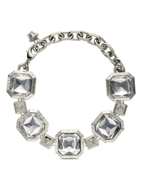 Versace Medusa crystal necklace