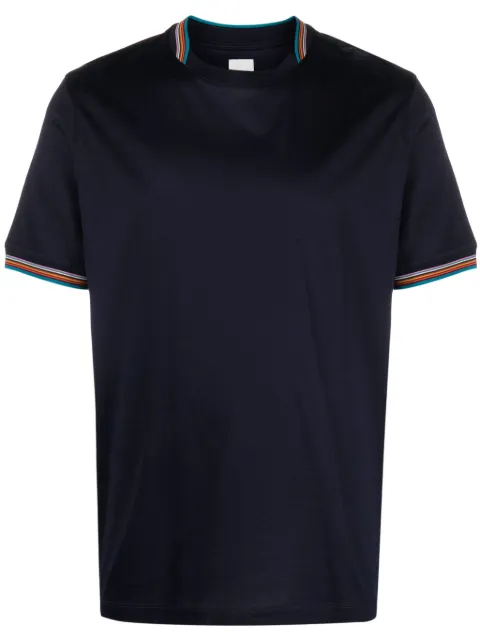 Paul Smith artist stripe print-cotton T-shirt
