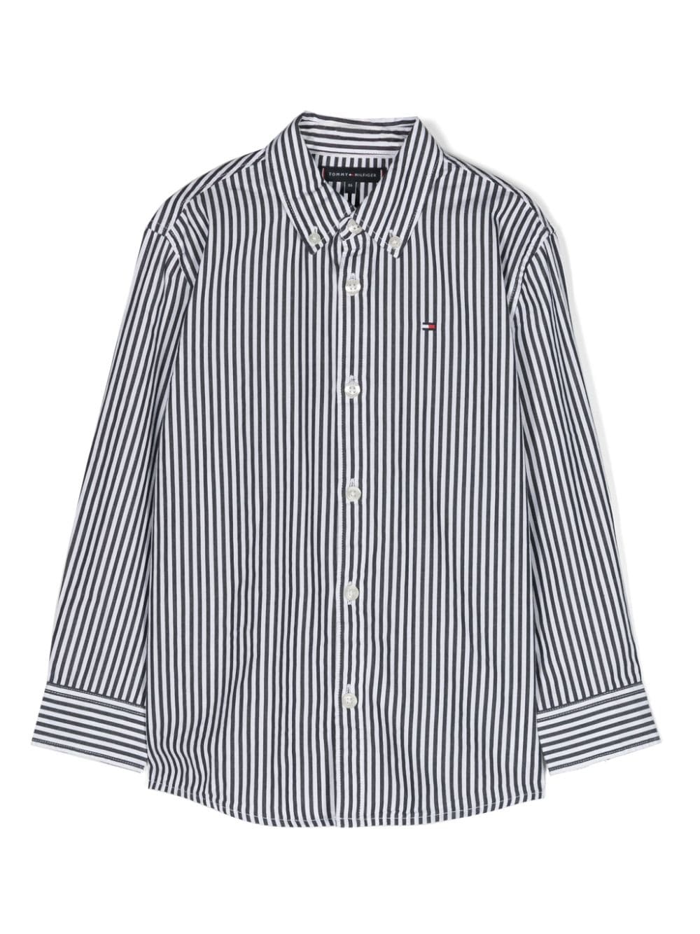 Tommy Hilfiger Junior Kids' Striped Cotton Shirt In White