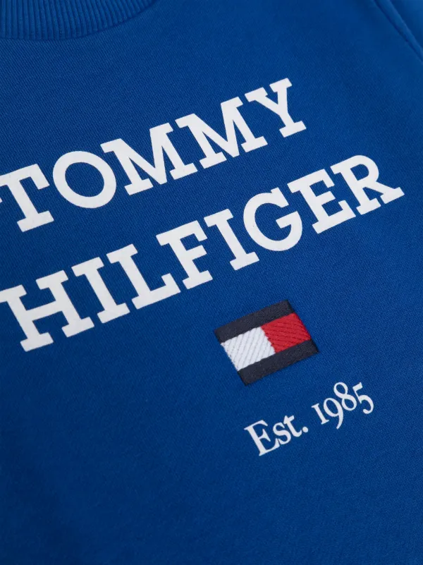 Tommy hilfiger logo print sweatshirt clearance