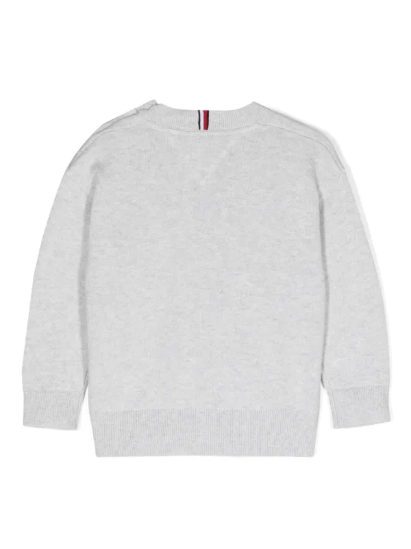 Tommy Hilfiger Junior logo appliqu Cotton Jumper Farfetch