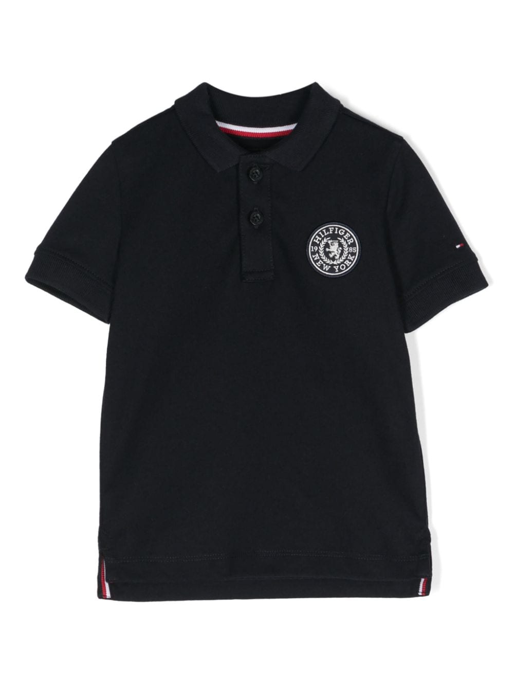 Tommy Hilfiger Junior Babies' Logo-appliqué Cotton Polo Shirt In Blue