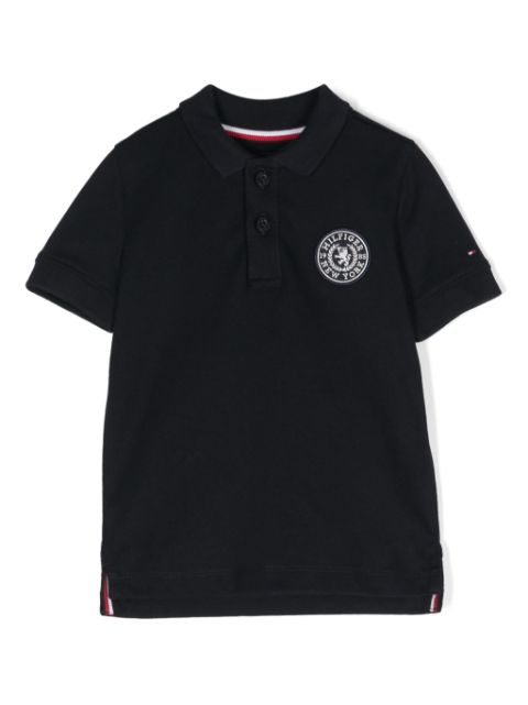 Tommy Hilfiger Junior logo-appliqué cotton polo shirt