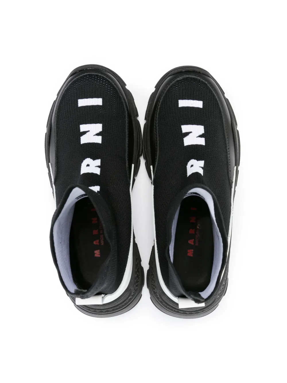 Marni Kids Sneakers met logoprint Zwart