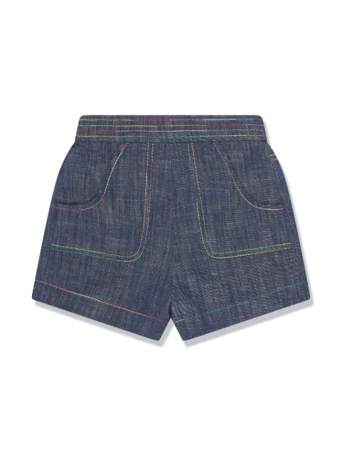 ZIMMERMANN Kids decorative-stitching denim shorts