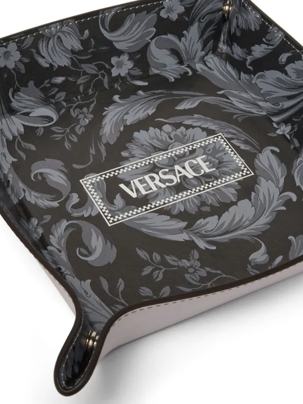 VERSACE トレイ Versace レザートレイ | ブラック | FARFETCH JP