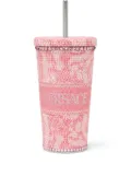 Versace Barocco crystal-embellished travel cup - Pink