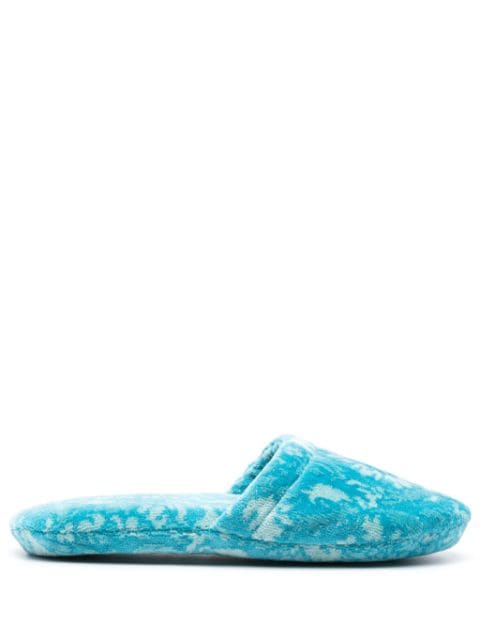 Versace Barocco-print terry-cloth slippers