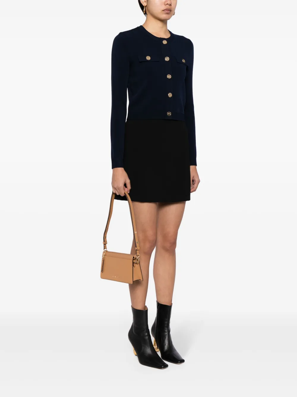 Michael Kors Empire leren schoudertas - Bruin