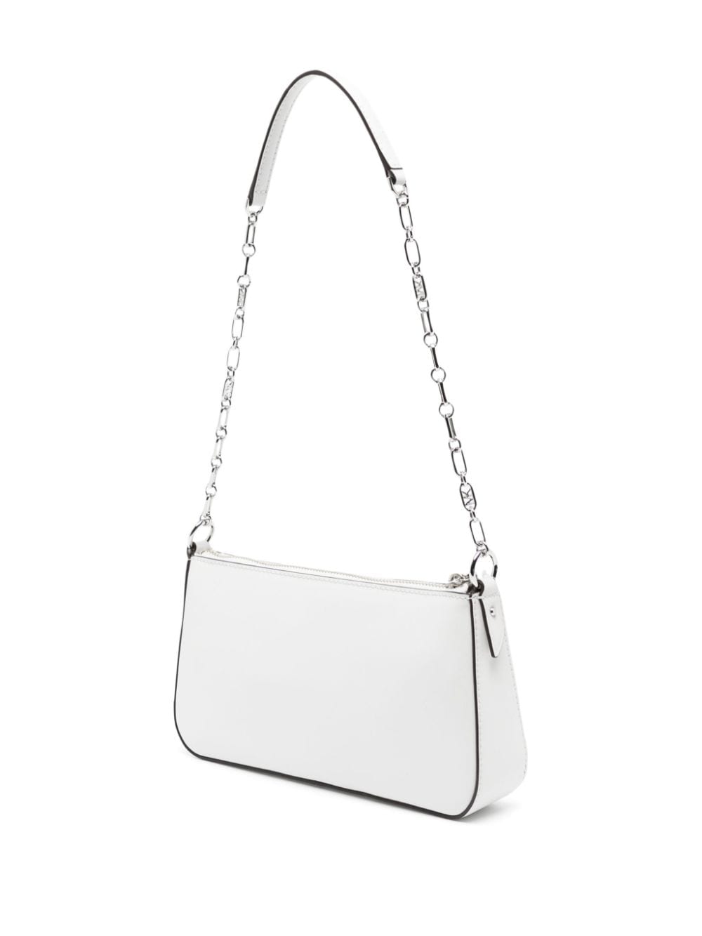 Shop Michael Kors Medium Empire Logo-lettering Shoulder Bag In White