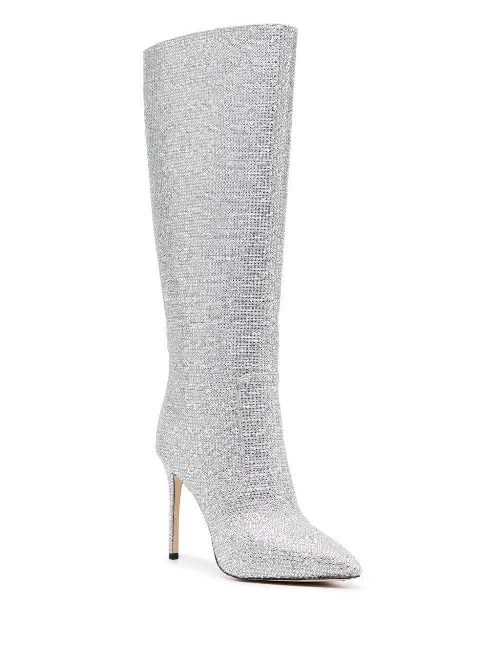 Shop Michael Kors Rue 100mm Crystal-embellished Boots In Silver