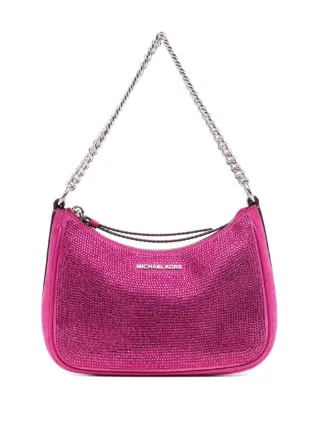 Michael Kors Jet Set crystal embellished Shoulder Bag Pink FARFETCH IL