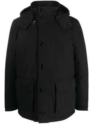 Theory フーデッド パデッドジャケット | ブラック | FARFETCH JP