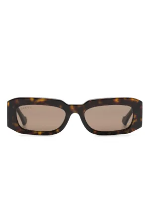 Gucci Eyewear インターロッキングG サングラス | ブラウン | FARFETCH JP