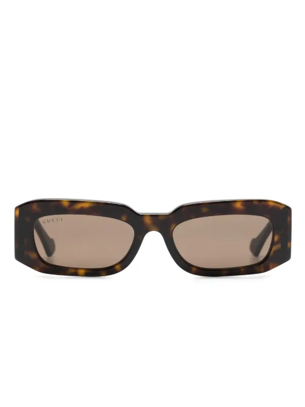 Gucci Brown Rectangular Sunglasses GG rectangular sunglasses in brown - Gucci | Mytheresa main image 2