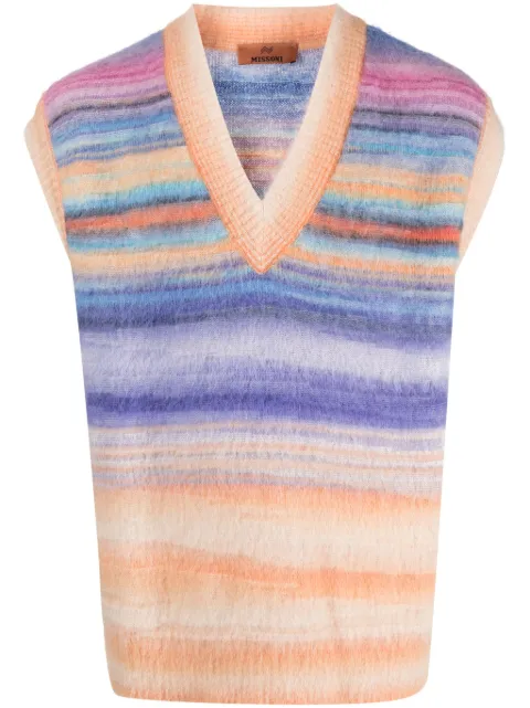 Missoni V-neck striped vest 