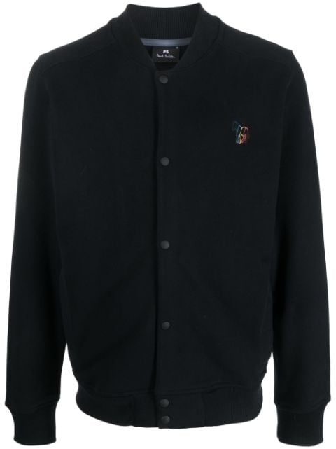 PS Paul Smith logo-embroidered cotton bomber jacket 