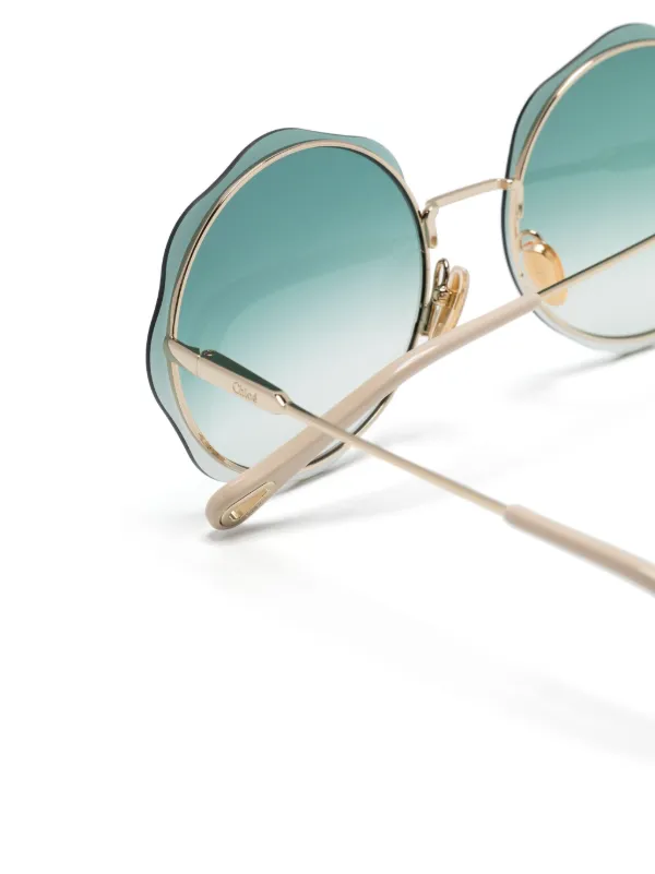 Chloé Eyewear Honoré スカラップエッジ ラウンドサングラス 