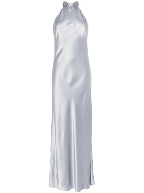 Galvan robe longue Sienna - Bleu - Galvan - Modalova