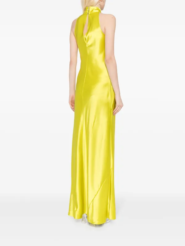 Galvan Portico Satin Gown Yellow FARFETCH CA