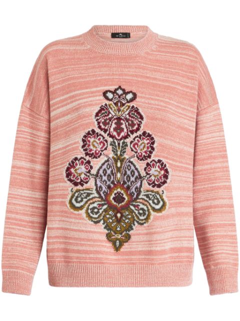 ETRO intarsia-knit wool-blend jumper Women