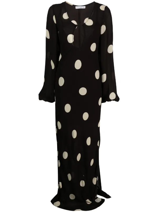 Faithfull The Brand Santos Bold Polka dot print Maxi Dress Farfetch