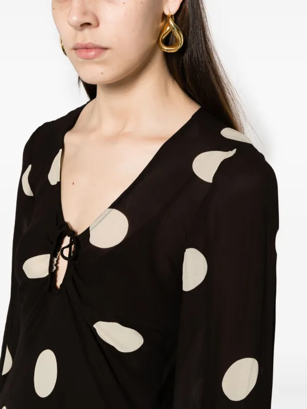 Zara polka dot store maxi shirt dress