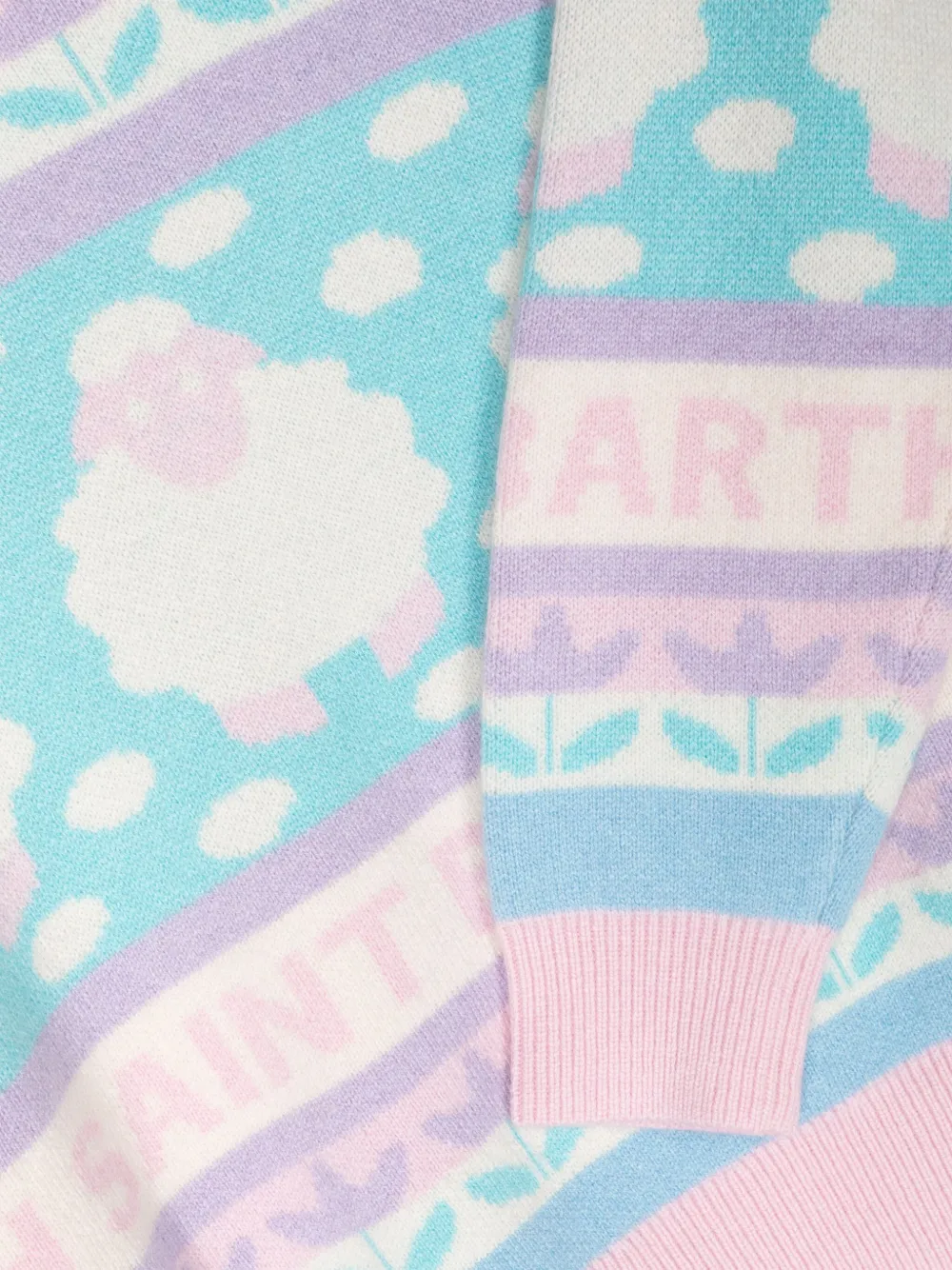 Mc2 Saint Barth Nordic Sheep-jacquard Jumper In Blue