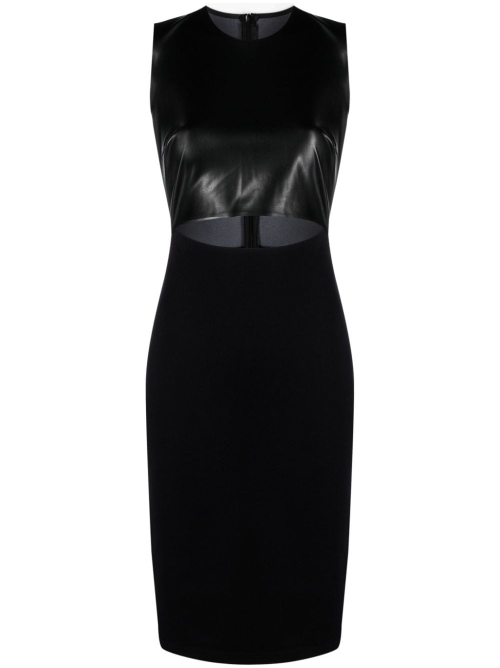 Wolford Cut-out Sleeveless Pencil Minidress In Schwarz