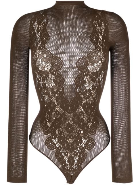 Wolford lace-detail mesh bodysuit