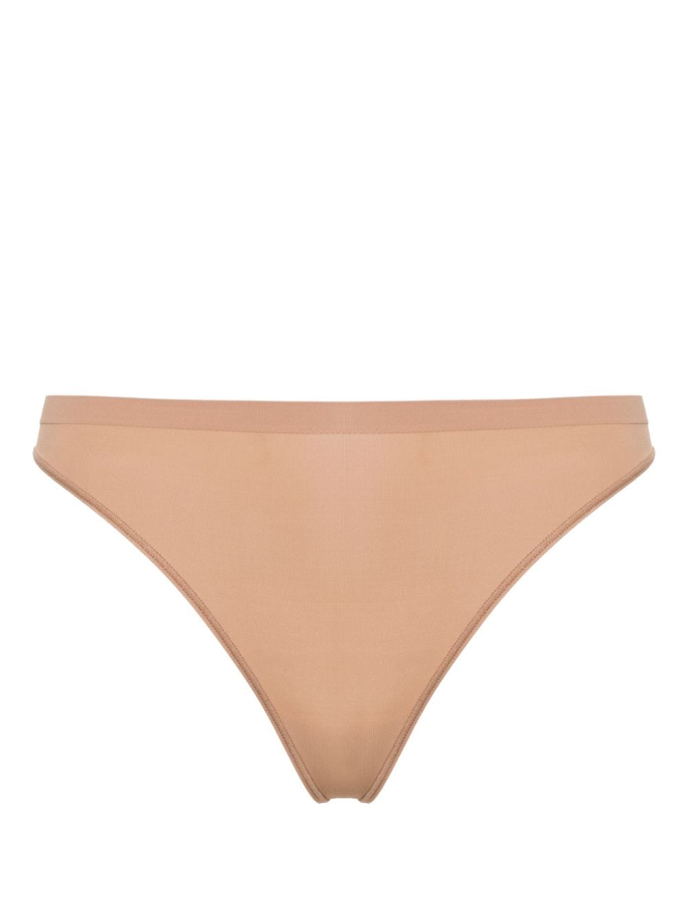 Shop Wolford Seamless High-cut Thongs (pack Of Two) In Neutrals