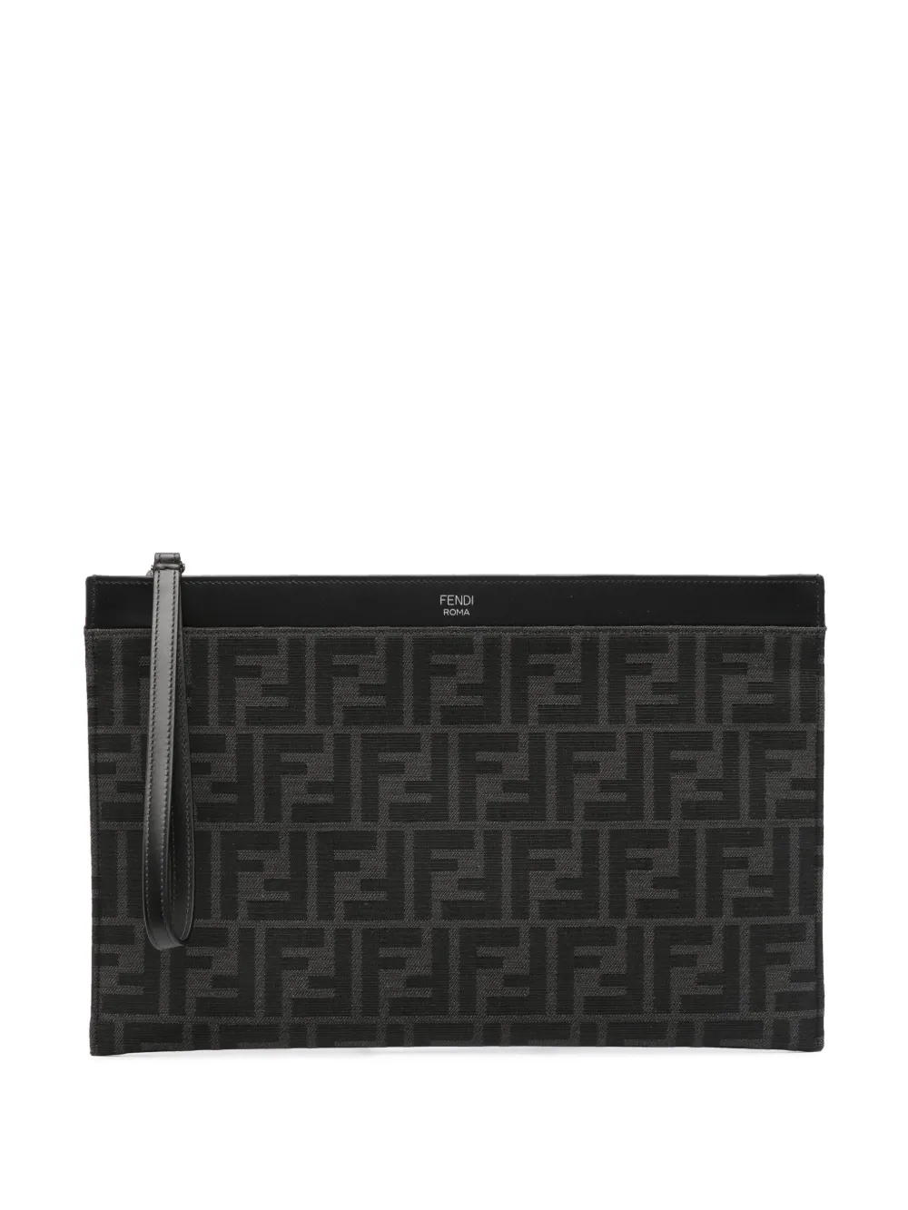 FENDI Leren clutch Zwart