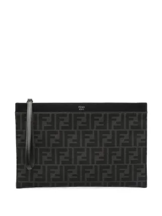 FENDI モノグラム クラッチバッグ | ブラック | FARFETCH JP