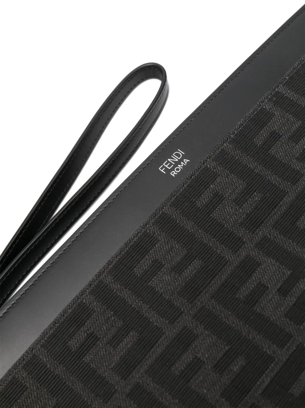FENDI Leren clutch Zwart