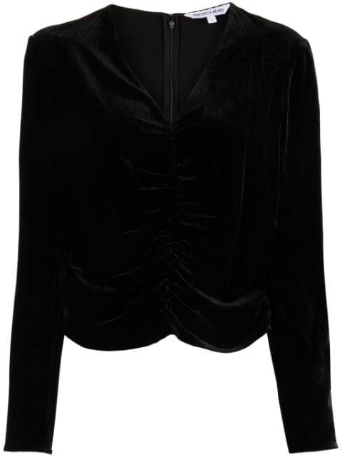 Veronica Beard Pelona velvet blouse