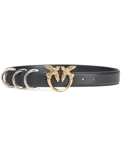Ceinture en cuir à boucle Love Birds - PINKO - Modalova