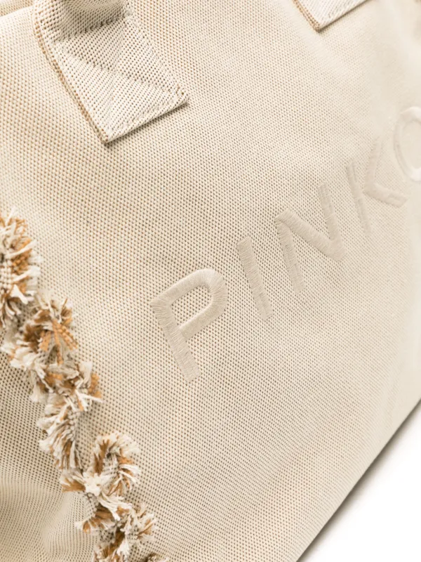 PINKO logo-embroidered Beach Bag - Farfetch