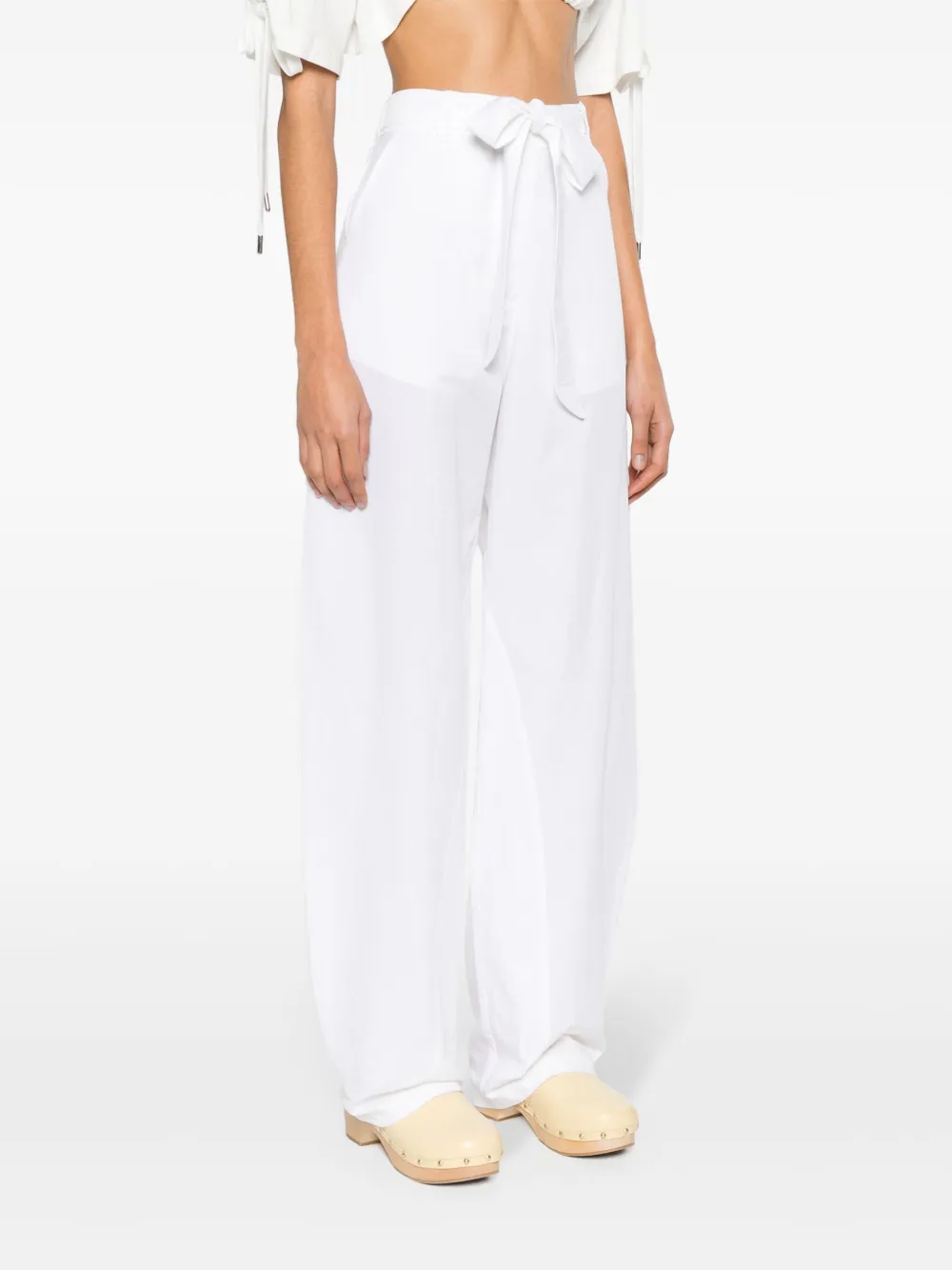 PINKO Broek met ceintuur Wit
