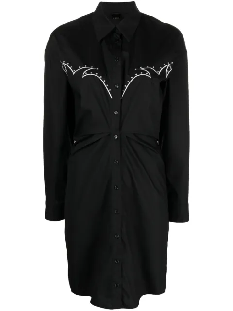 PINKO embroidered cotton shirt dress