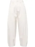PINKO satin-finish loose-leg trousers - White