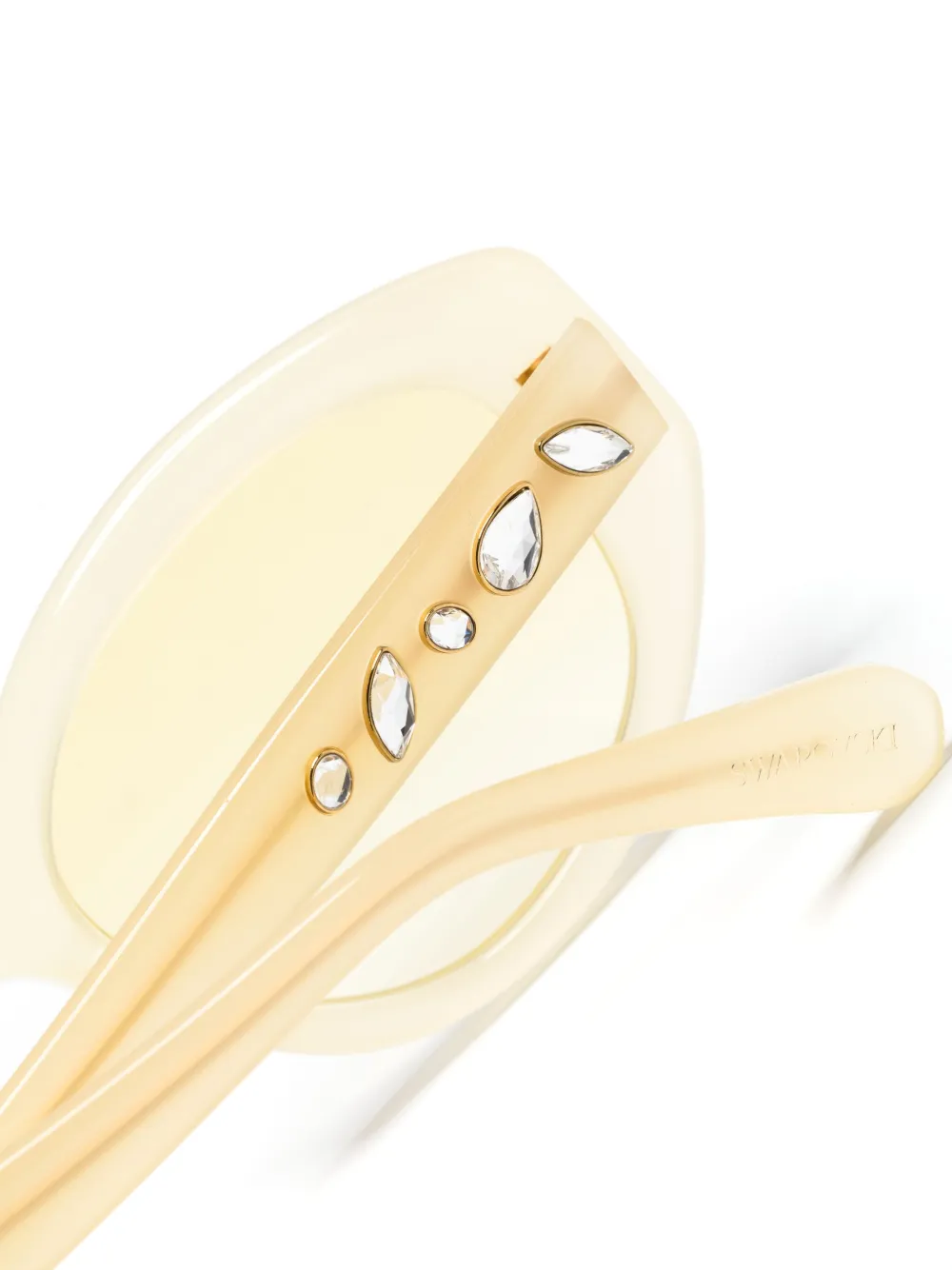 Swarovski Zonnebril met ovaal montuur Geel