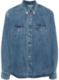 Bally crystal-embellished denim shirt - Blue