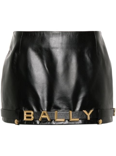 Bally falda corta con detalle del logo